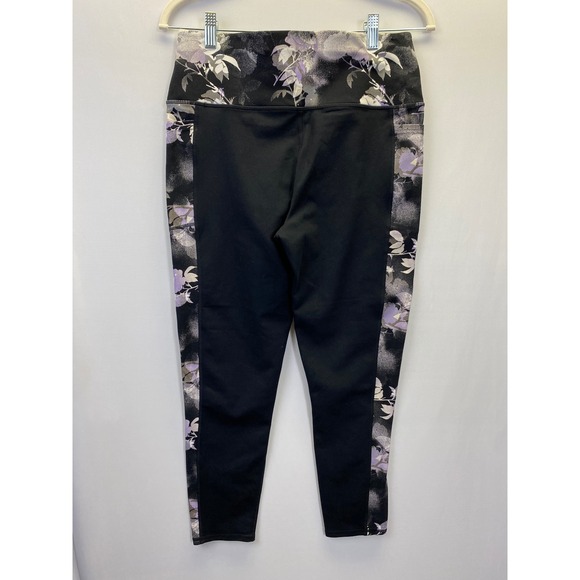 Skechers Floral Panel Active Leggings Athleisure Yoga Gym Softcore L - Picture 4 of 6